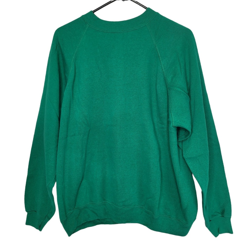 Vintage 90s Hanes‎ Sport  Distressed Sweatshirt Blank Adult Sz XL Green Made USA